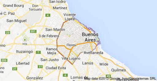 mapa de capital federal y Gran Buenos Aires